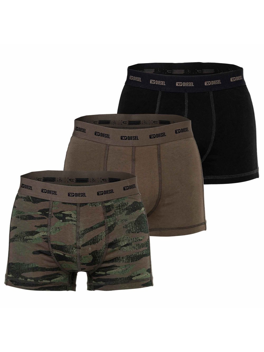 Diesel Boxershort 3er Pack Herren mehrfarbig, M Image