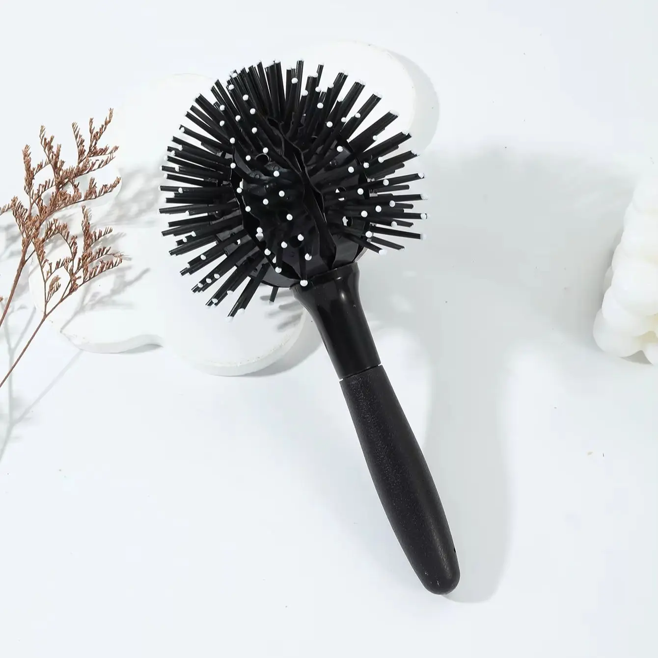 1pcs anti-static curling hair comb spherical curling hair massage 360 ° styling salon circular curling hair brush