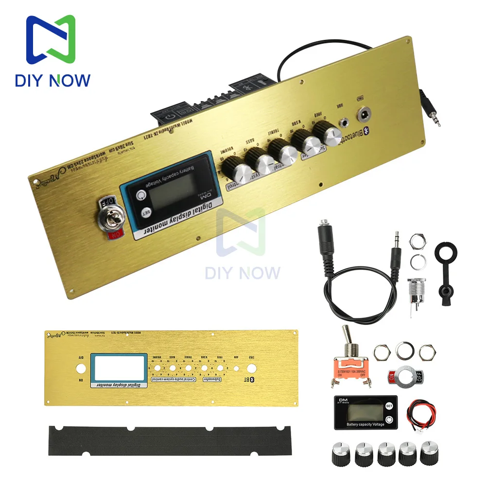ZK-TB21 DIY Elektronische Verstärkerplatine Bluetooth Verstärker Panel Kit Lautstärkeregler Digitalanzeige Aluminiumlegierung Frontplatte Image