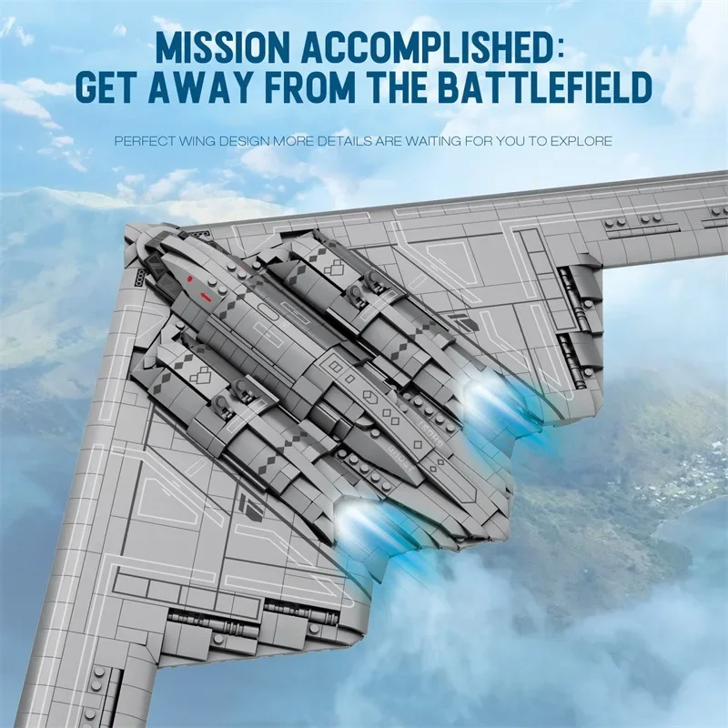2063PCS B-2 Geist Strategische Bomber Bausteine Air Force Kämpfer Modell Bricks Sammlung Desktop Display Kinder DIY Spielzeug Geschenke Image