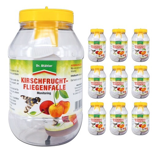 Effektive Kirschfruchtfliegenfalle: Wirksame Monitoring-Lösung für Obstbäume: 10 Fallen Image