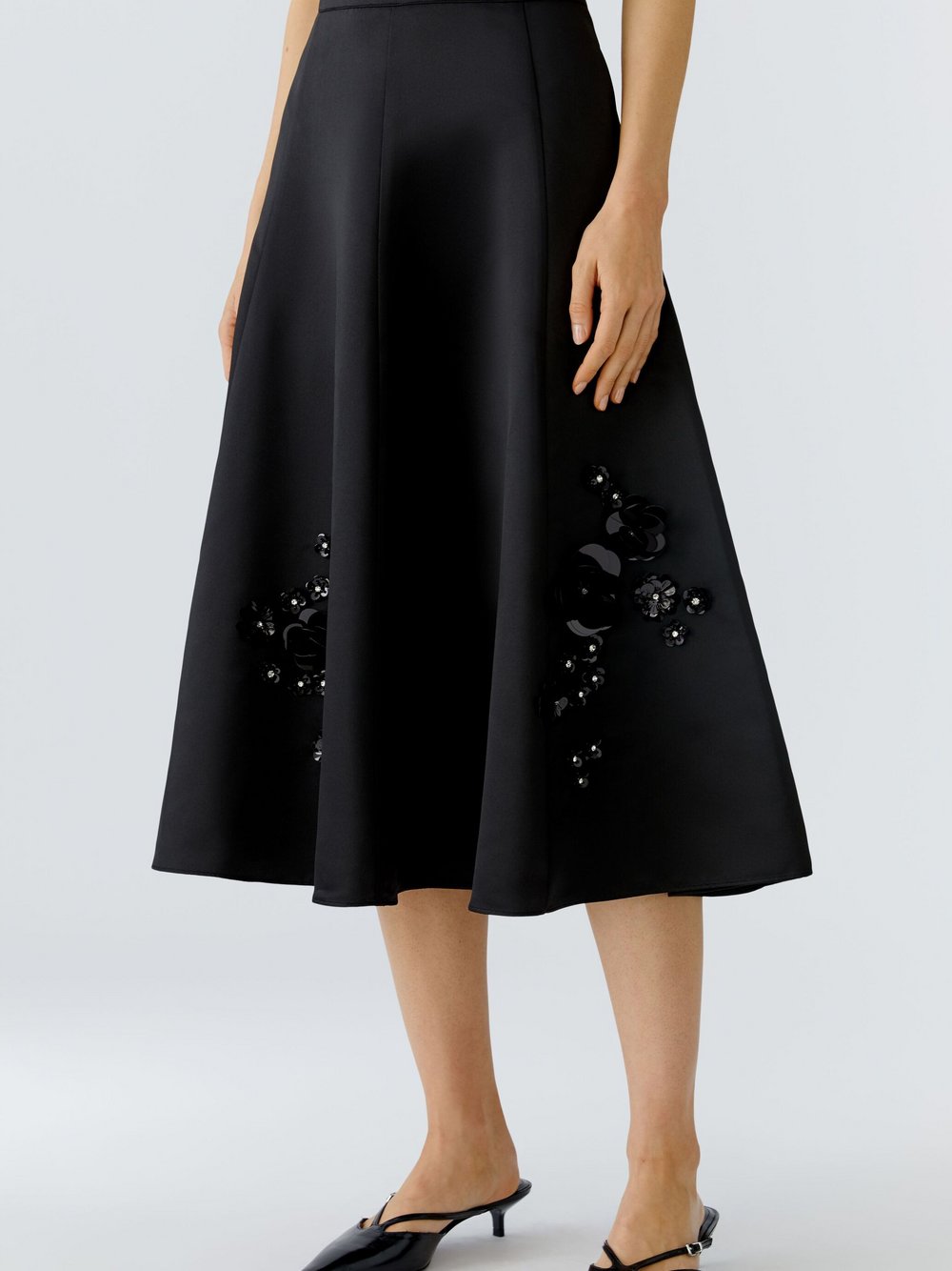 Oui A-Linien-Rock Damen schwarz, 34