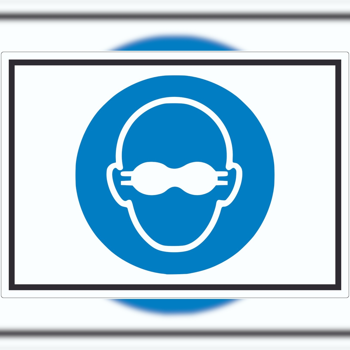 HB-Druck Weitgehend lichtundurchlässigen Augenschutz benutzen Symbol Aufkleber A9 (37x52mm) Image