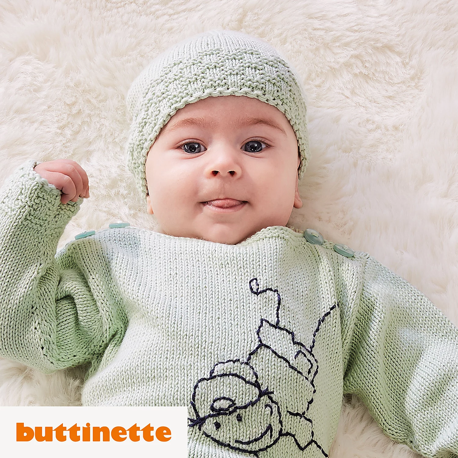 Strickanleitung – Babymützchen Baby Image