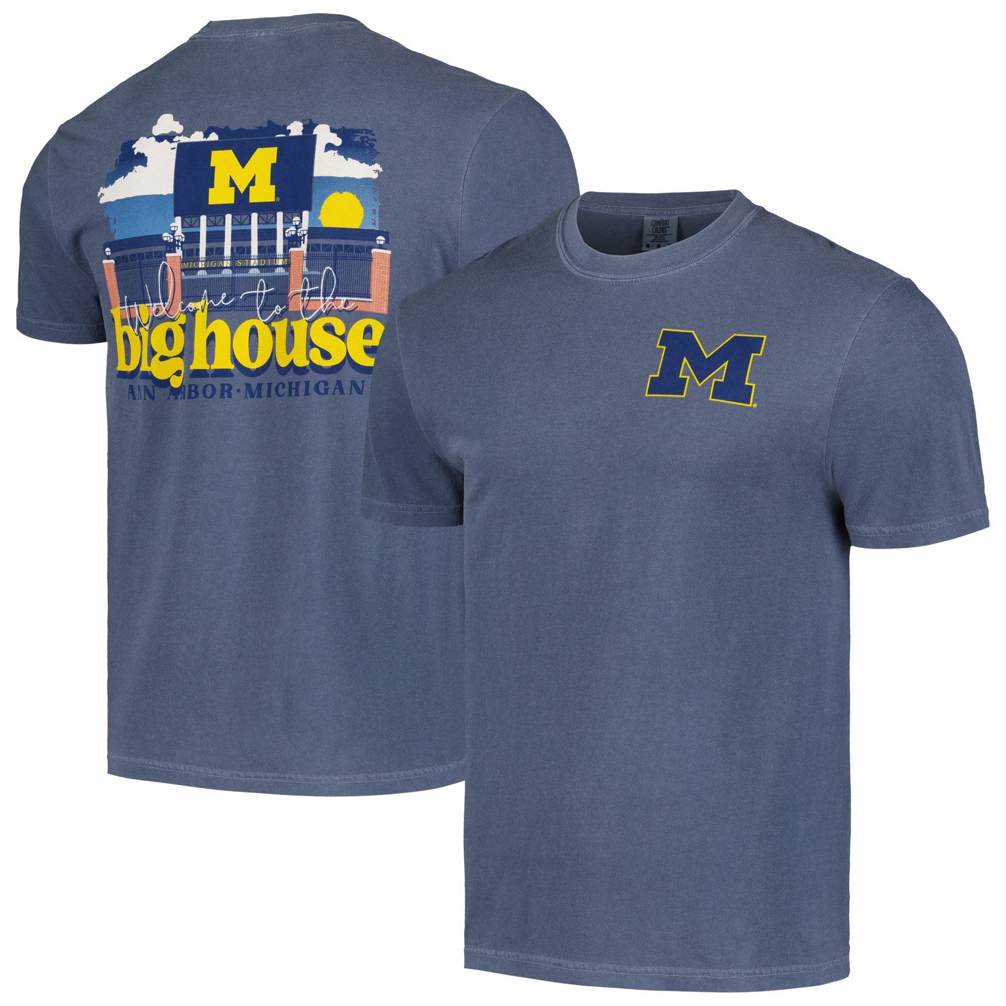 Michigan Wolverines Hyper Local Stadium Gates Unisex-T-Shirt, Marineblau Image