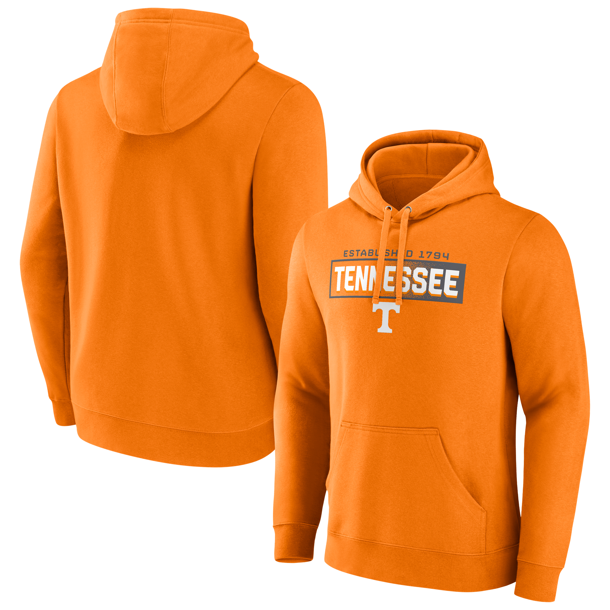 Herren Tennessee Volunteers Fanatics Orange Iconic Fleece Down The Field Pullover Hoodie Image