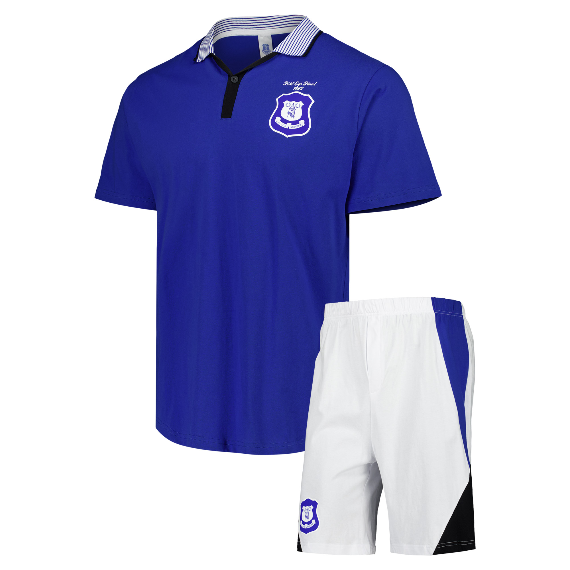 Everton Retro Kurzpyjama – Royal – Herren Image