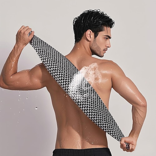 Peeling-Waschlappen-Handtuch - Körperschrubber-Peeling-Luffa-Schwamm koreanisch japanisch Afrikanischer Netzschwammlappen – langer Rückenschrubber zur Verwendung in der Dusche Image