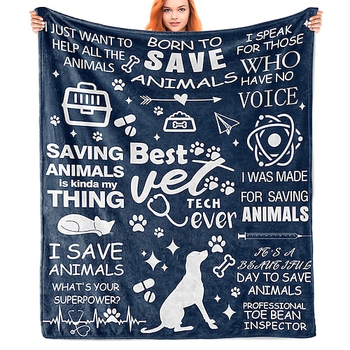 Fleecedecken Überwurfdecke für die Couch Hund Geschenk pet Niedlich 3D Lustig Geburtstag Sofa Bett Dekorative Decke Warme Decke Wohndeko Image