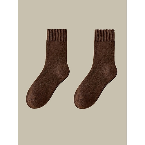 Herrensocken mit Baumwollfleecefutter – warme, weiche Thermosocken für den Winter, Outdoor-Aktivitäten und Komfort im Alltag Image