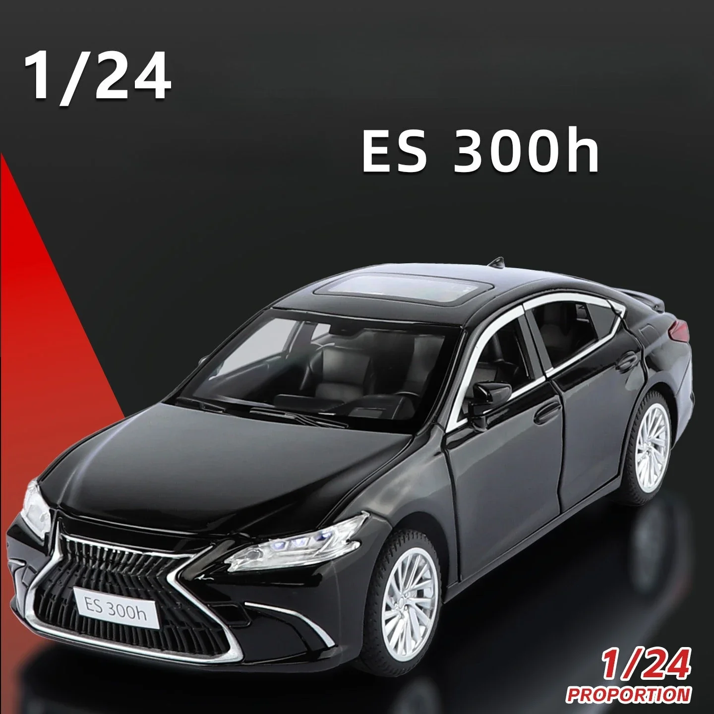 1:24 ES 300H Legierung Maßstab Auto Modell Diecast Metall Miniatur Auto Sound & Licht Sammlung Kinder Spielzeug Auto Image