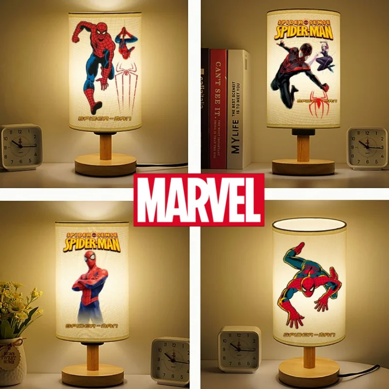 Marvel The Avengers Spiderman Kreatives Cartoon-Nachtlicht, Geschenk, personalisierte Anime-Peripheriegeräte, Kinderzimmer-Nachttischlampe