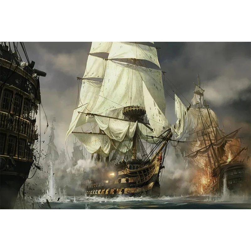 Segelboot Im Meer Leinwand Malerei Landschaft Poster und Drucke Moderne Wand Kunst Bild für Wohnzimmer Wohnkultur Cuadros