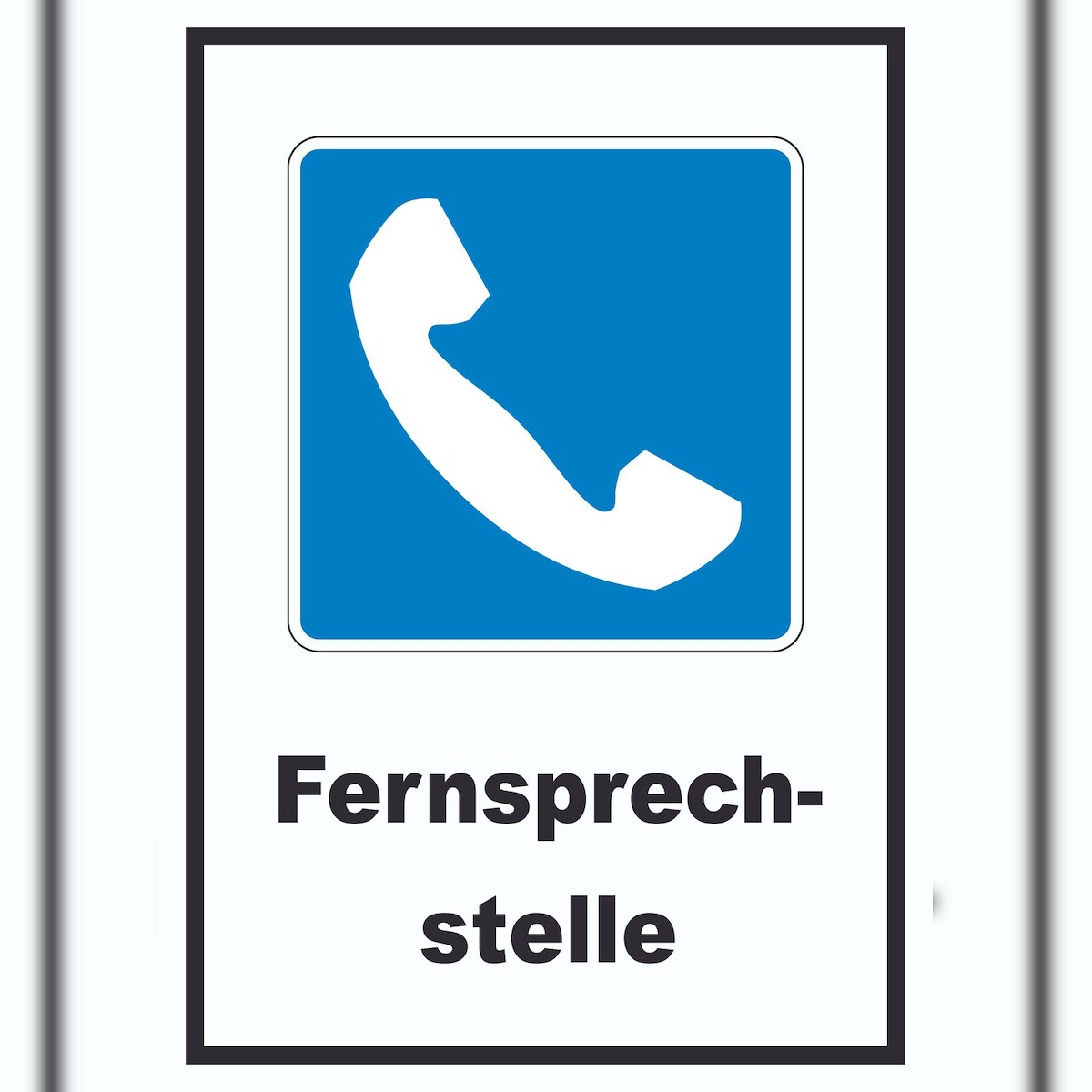 HB-Druck Fernsprech­stelle Telefon Symbol und Text A5 Rückseite selbstklebend Image