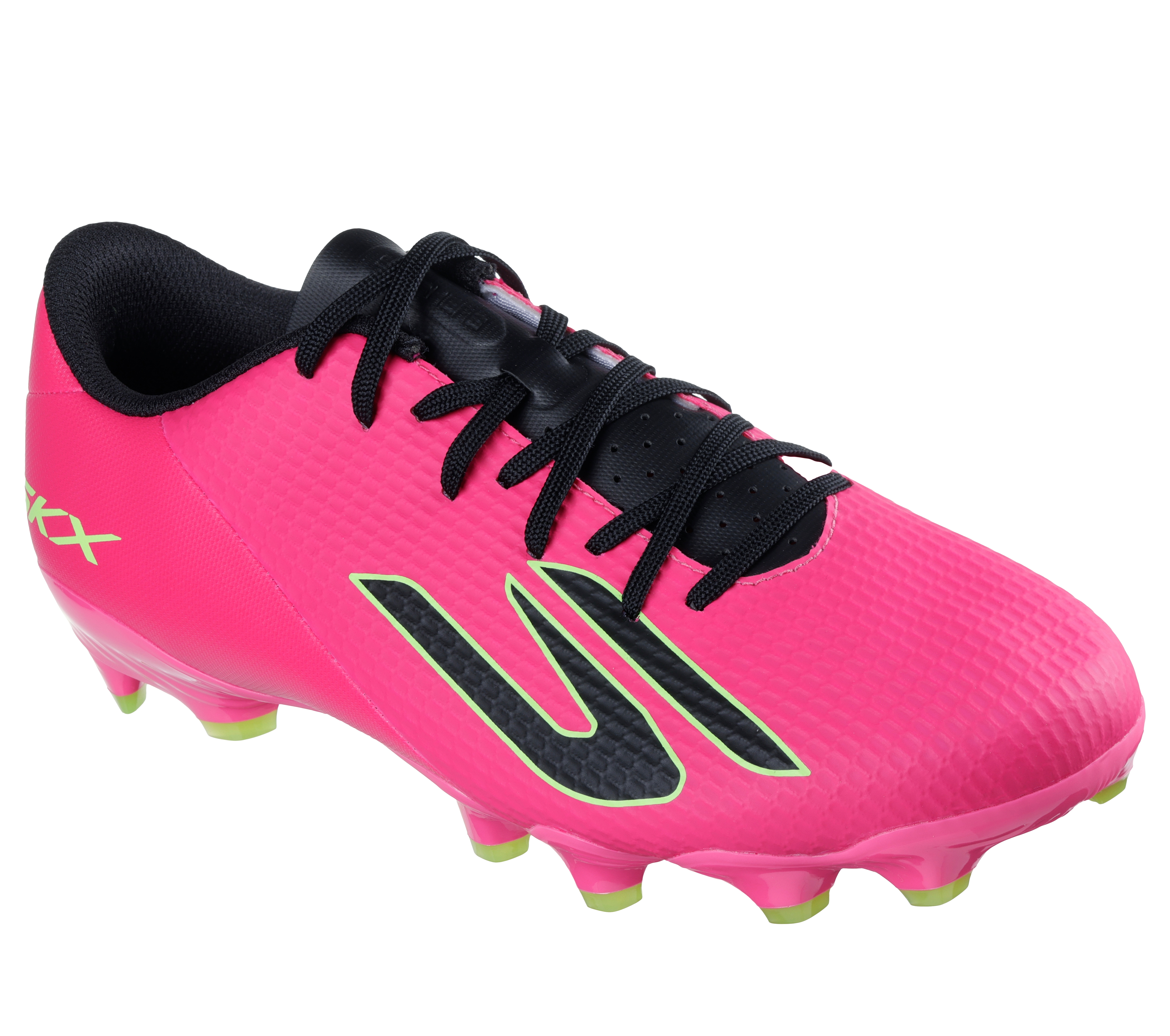 Fußballschuh SKECHERS "GOLD FG, Go Soccer Mens, Skechers Skx_2 Academy Fg", Herren, Gr. 45, pkbk pink, Lederimitat, Schuhe Fußballschuh, Sportschuh, Naturrasenschuh mit Stollen