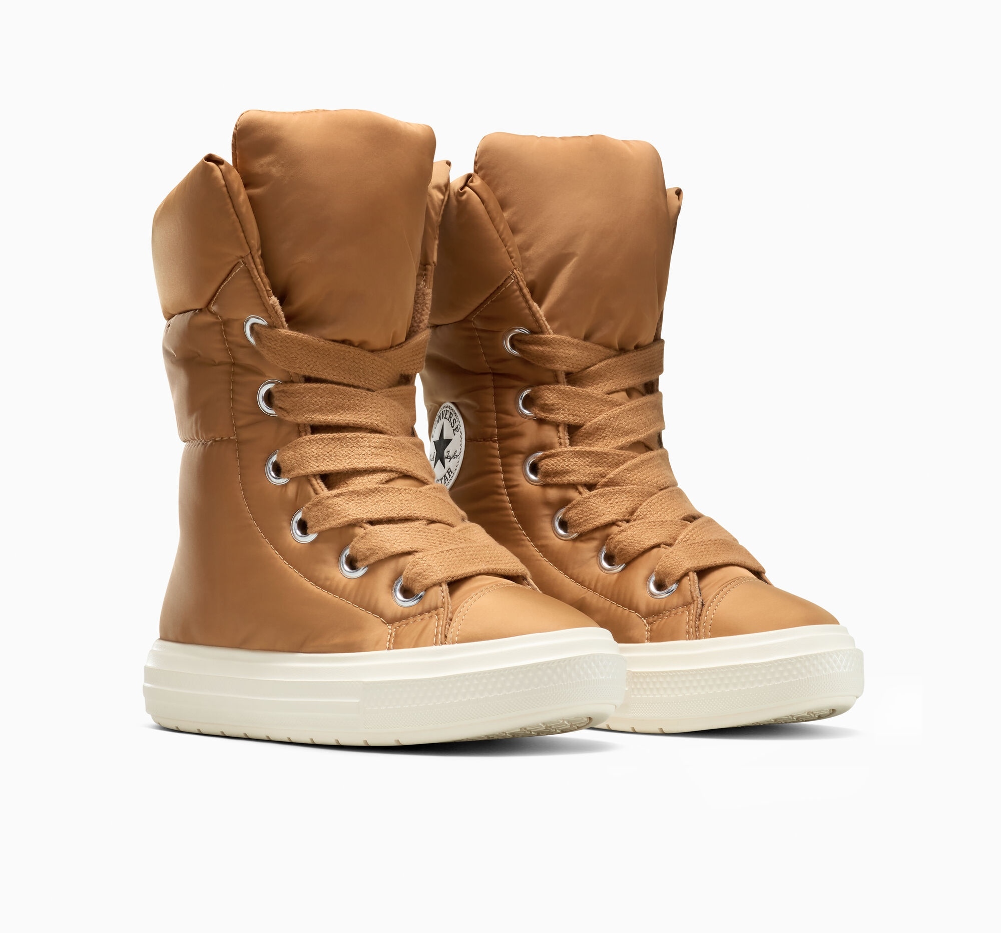 Sneakerboots CONVERSE "CHUCK TAYLOR ALL STAR ELEMENTS BOOT", Damen, Gr. 38,5, incensed, egret, schwarz, Synthetik, Schuhe Sneakerboots, Winterschuhe, Schnürboots, gefüttert, wasserabweisend