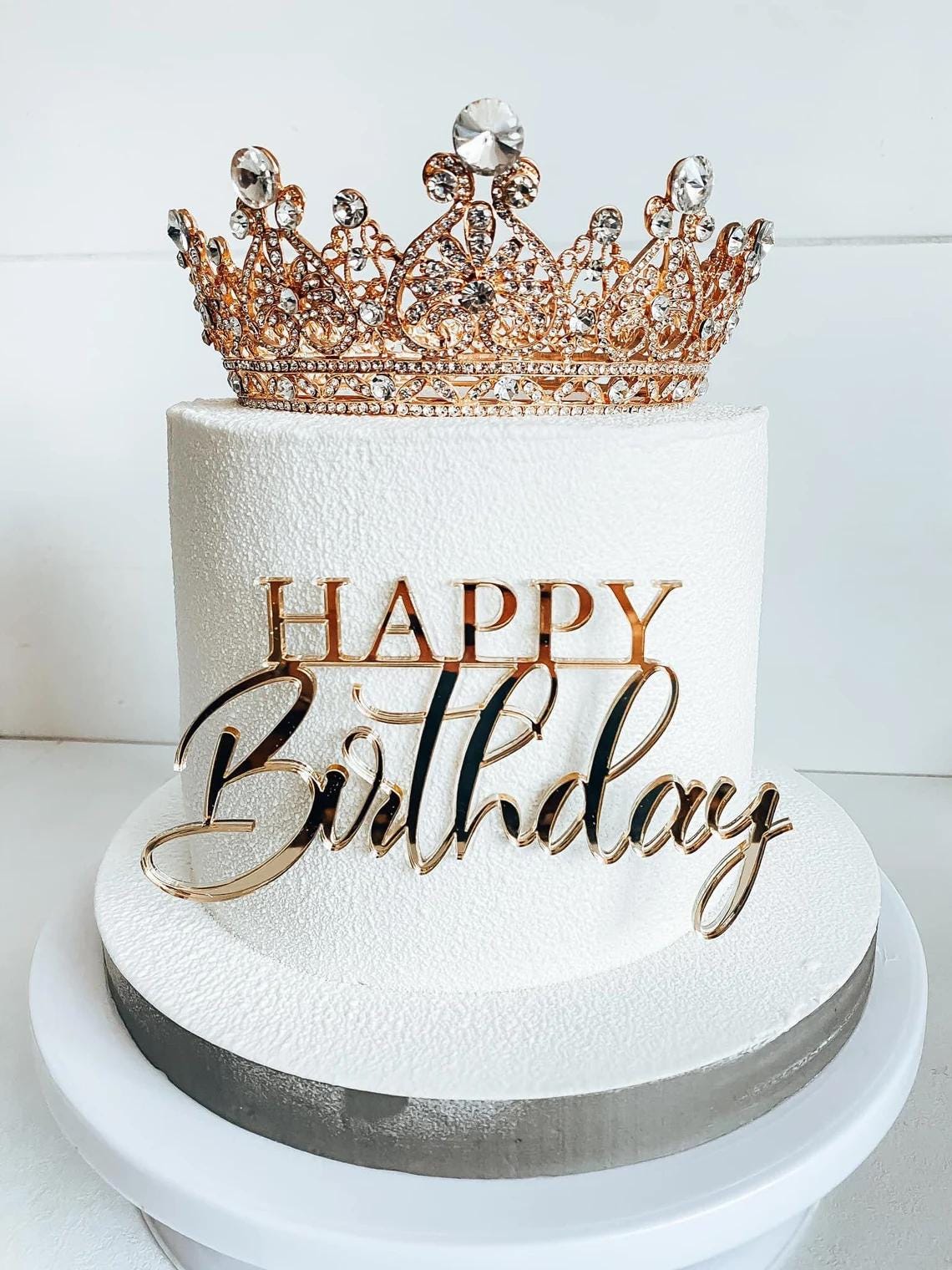 MINIOWELOVE | decorazione per torta BUON compleanno | decorazione per torta di compleanno | buon compleanno dorato per torta | decorazione per torta d