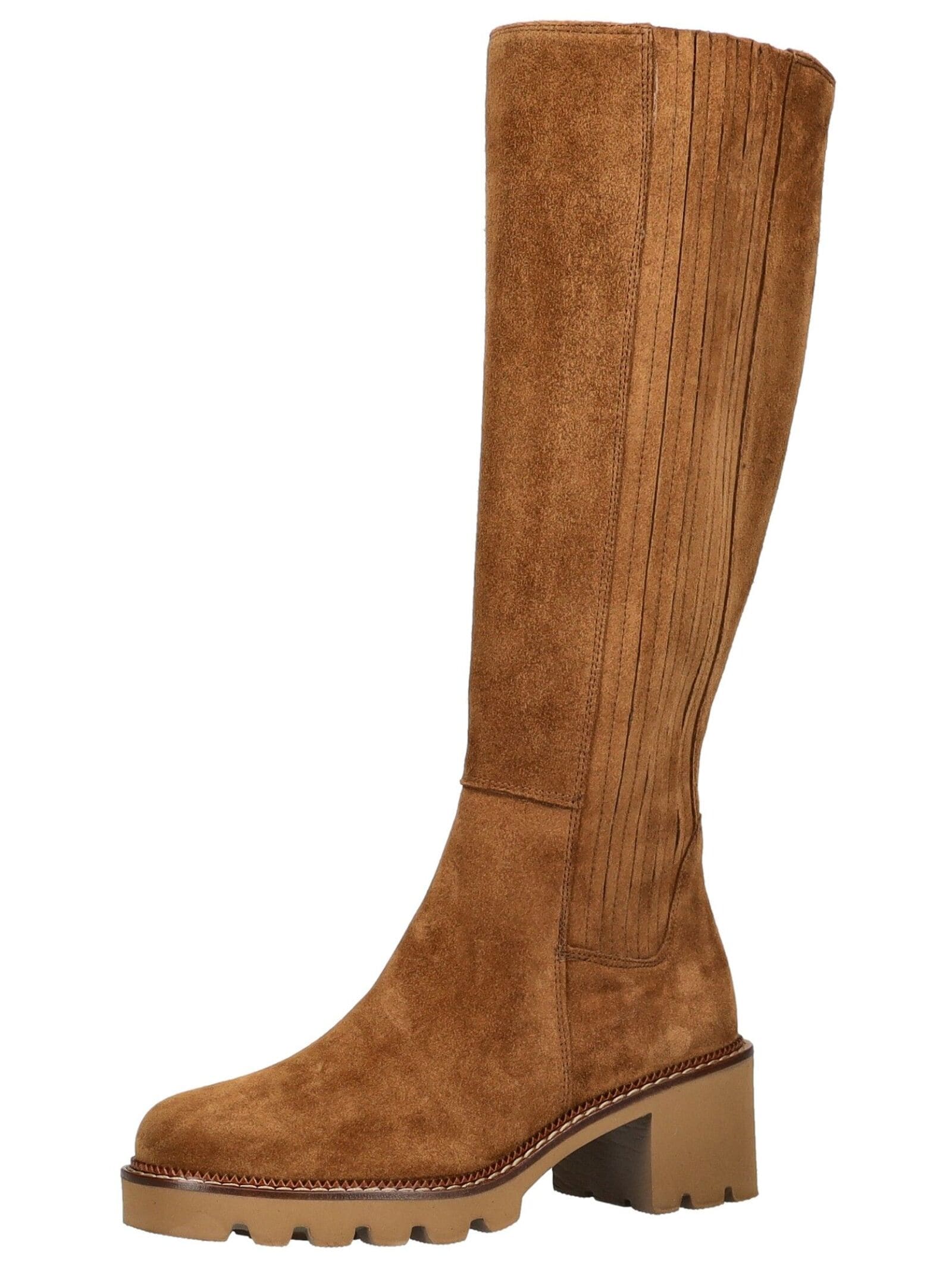 Stiefel PAUL GREEN "Paul Green Stiefel Veloursleder", Damen, Gr. 41, toffee, Veloursleder, Schuhe Stiefel, Topseller