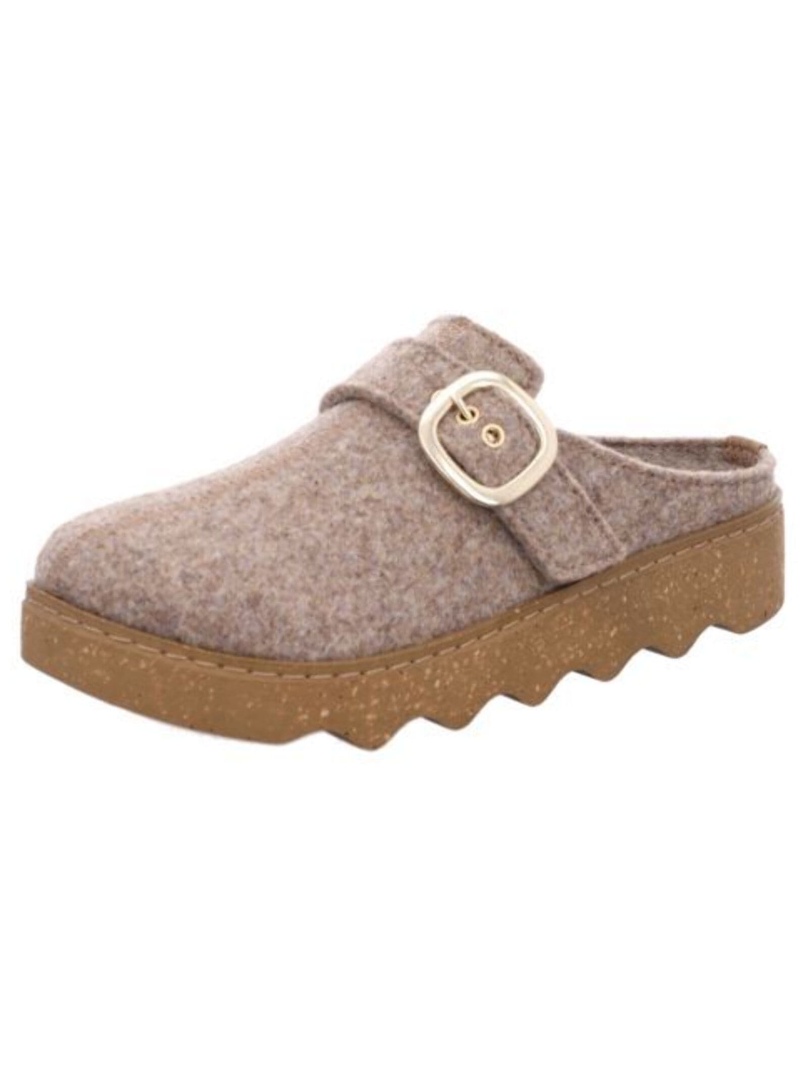 Hausschuh ROHDE "Rohde Hausschuhe Filz", Damen, Gr. 42, beige, Filz, Schuhe Hausschuh