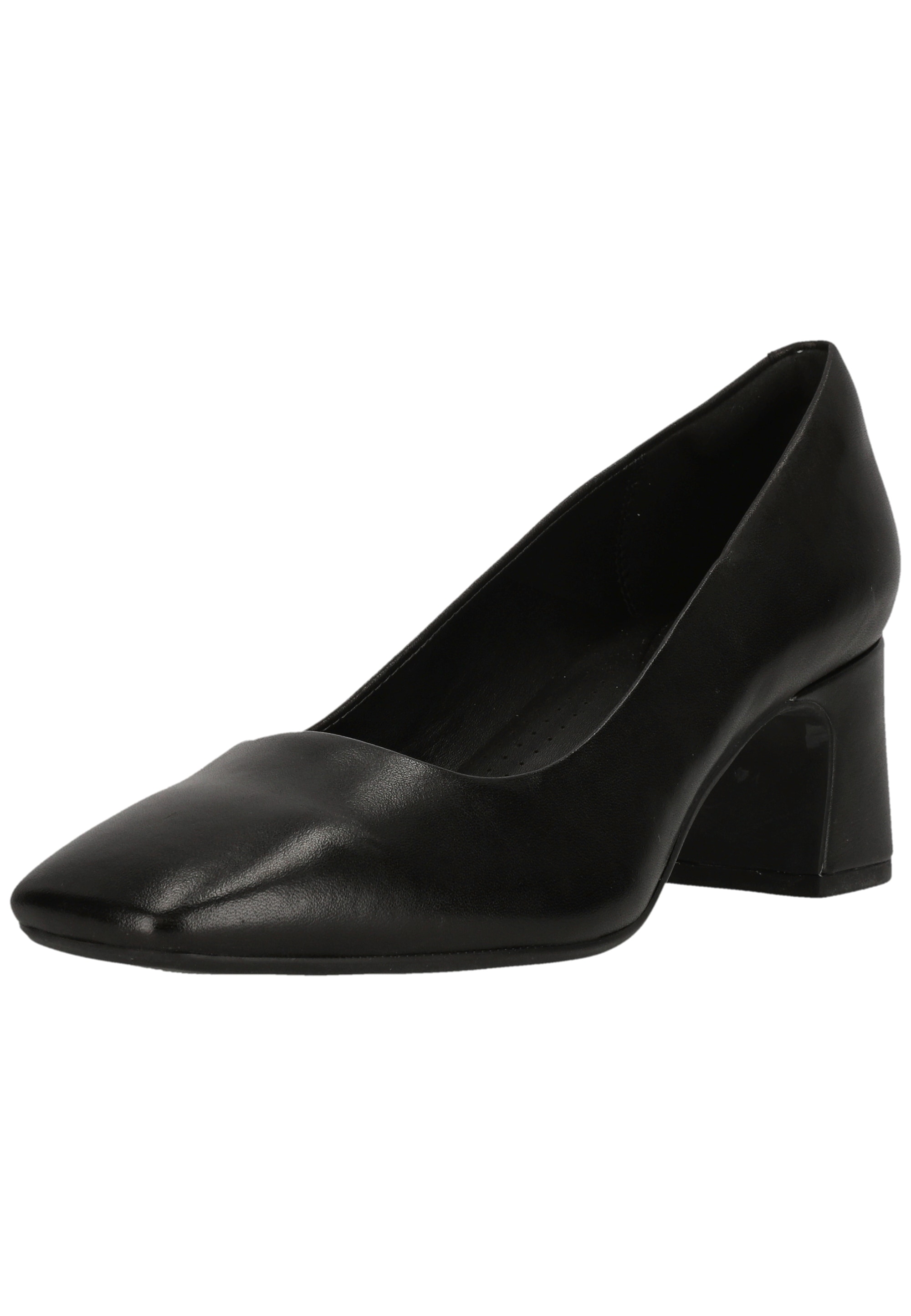 Pumps CLARKS "Fernie Court", Damen, Gr. 39, schwarz, Leder, Schuhe Pumps, mit charakteristischen Contour Cushion-Fußbett