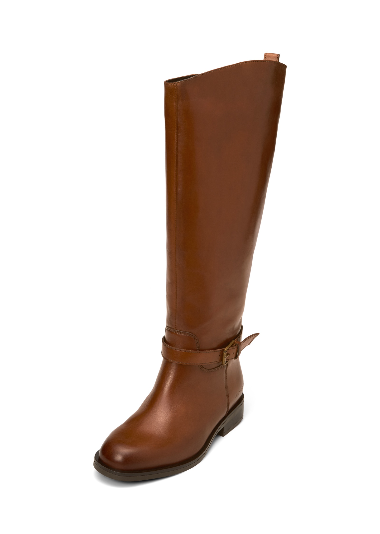 Stiefel MARC O'POLO "mit Reiterstiefel-Charakter", Damen, Gr. 40, cognac, Obermaterial: 100% Leder (Rind), Schuhe Stiefel