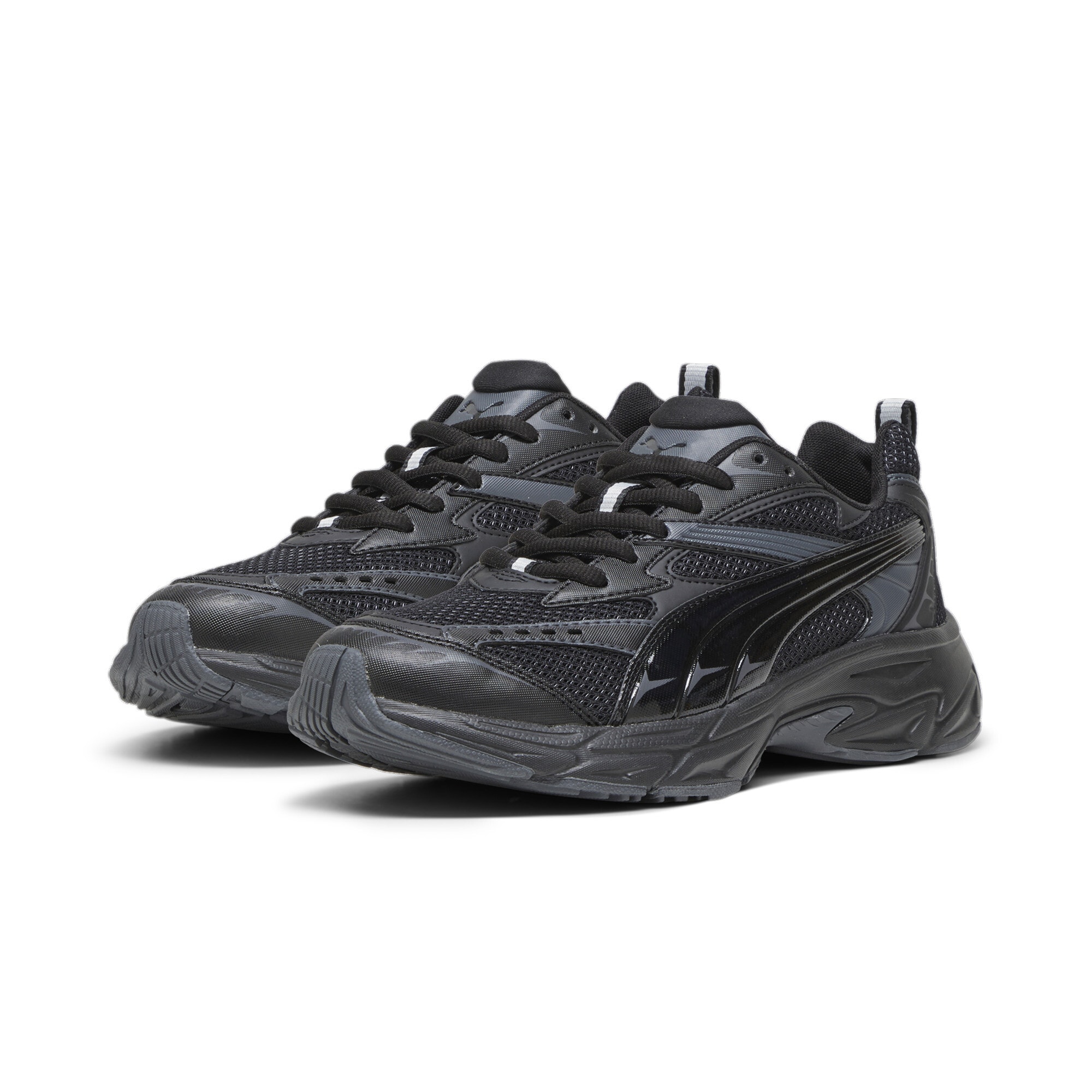 Sneaker PUMA "PUMA Morphic Base Sneakers Erwachsene", Damen, Gr. 36, schwarz (schwarz strong gray), Obermaterial: Textil, Synthetik; Futter: Textil; Innensohle: Textil; Laufsohle: Gummi, Schuhe Sneaker