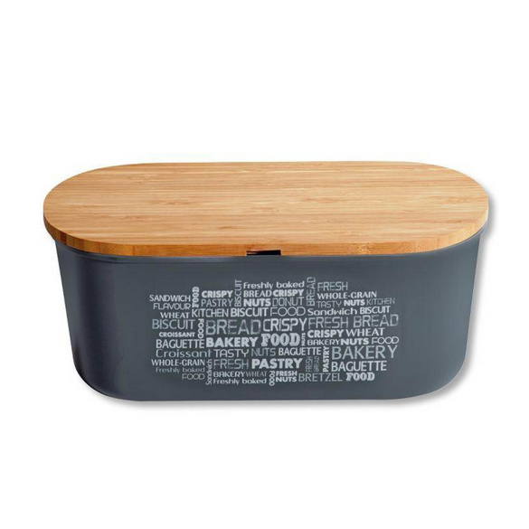 Brotbox mit Schneidebrett natur/grau KESPER Image