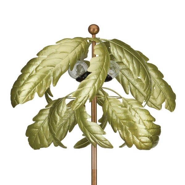 Regal Art & Gift 13633 - Vertical Solar Wind Spinner - Palm Tree Wind Spinners