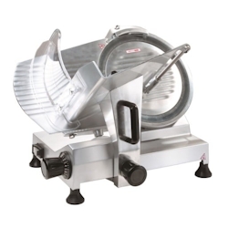 Ristoattrezzature Professioneller Schwerkraft-Aufschnittschneider mit abnehmbarem Schärfer, Stahlklinge Ø 300 mm, 0,25 kW Image