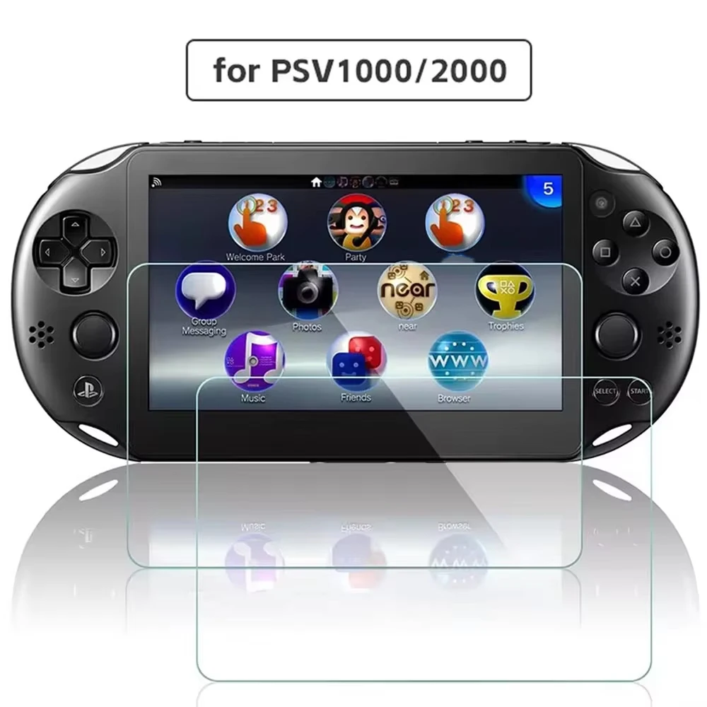 Displayschutzfolie aus gehärtetem Glas für Sony PS Vita PSV 1000, klare Full HD-Vorder- und Rückabdeckung, Schutzfolie für PS Vita 2000 Image