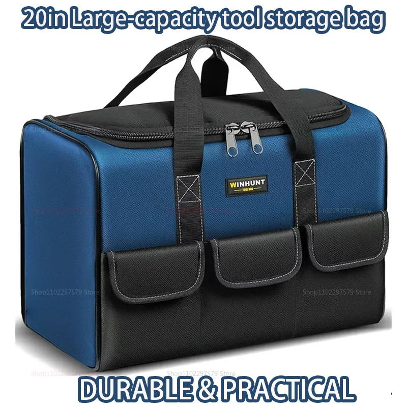 Nouveau sac à outils carré plus de capacité étanche multi-poches organisateur d'outils pochette à outils pour outils d'électricien sac de rangement d'outils