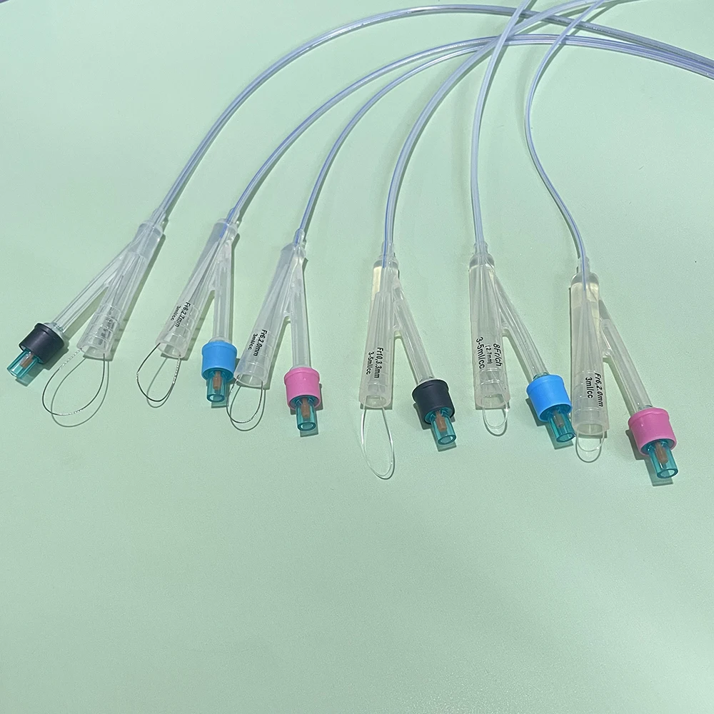 1PCS/3PCS/5PCS Hund Silikon Doppel-Lumen Foley Katheter mit Guidewire für Harnobstruktion Relief Ballon-Spitze Naht-Freies Image