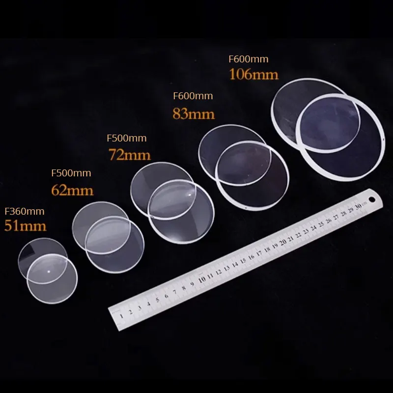 50mm 60mm 70mm 80mm Doppel Trennung Achromatische Objektiv Brechende Objektiv DIY Astronomische Teleskop Objektiv Zubehör Image