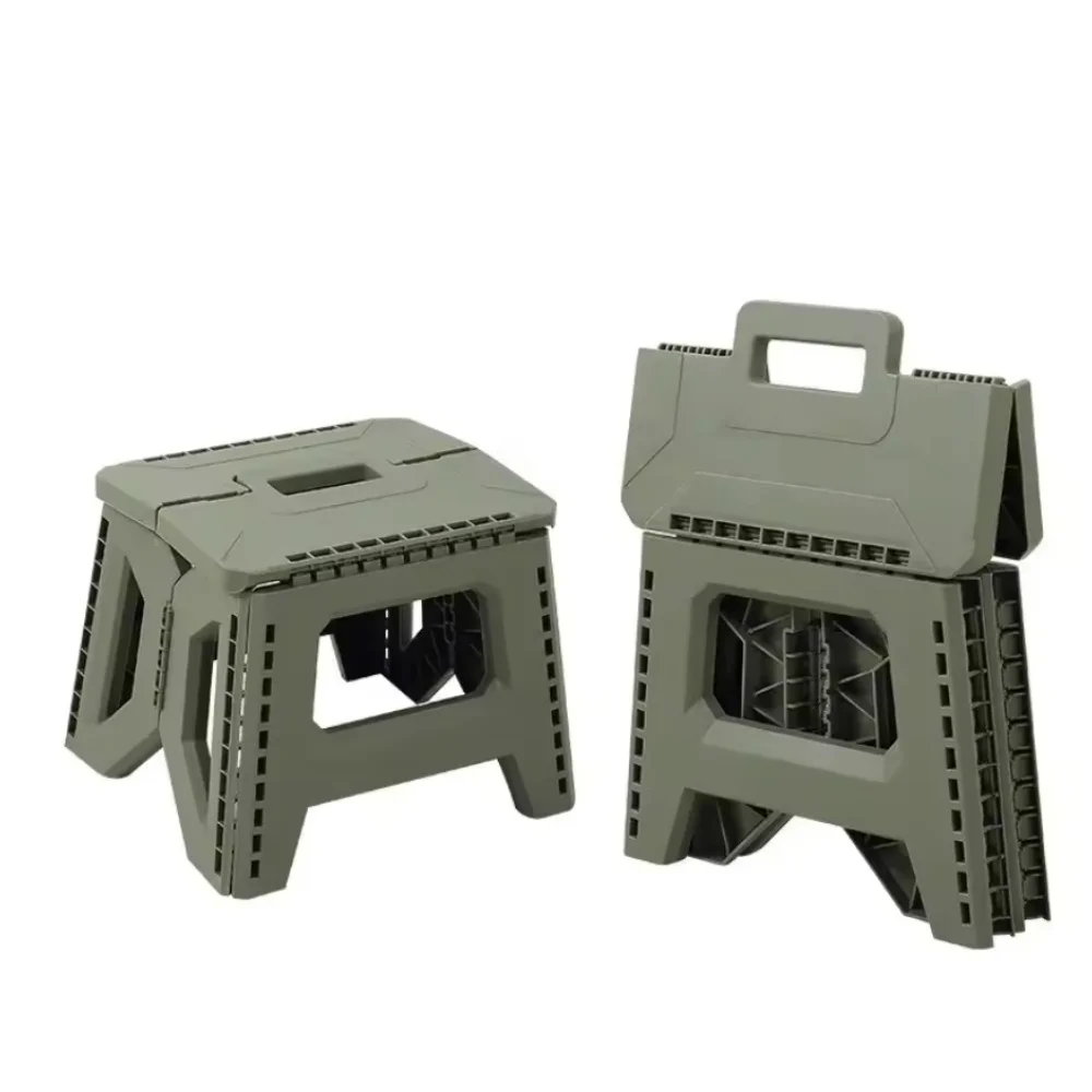 Verdickter Klapphocker Tragbarer Outdoor-Hocker Tragbarer Haushalts-Camping-Stallbank Klappbarer Anti-Drop-Hocker Angelstuhl