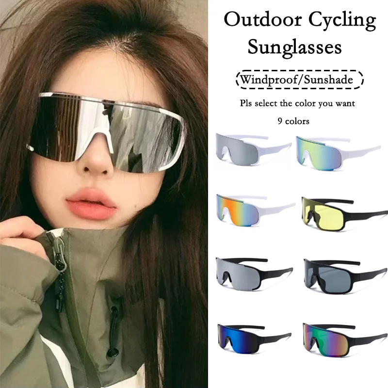 2025, neue trendige Damen-Sonnenbrille für Outdoor-Radfahren, UV400, winddicht, Sonnenschutz, PC-Mann, polarisierte Sportbrille für Reisen Image