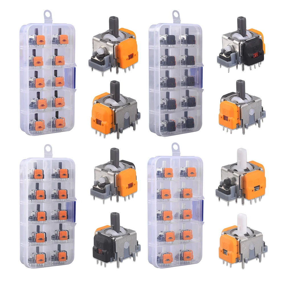 10PCS Halle Elektromagnetische Joystick Hohe Präzision Kein Driften Hall Wirkung Thumb-Sticks Joystick Rocker Modul für PS4/PS5/Xbox