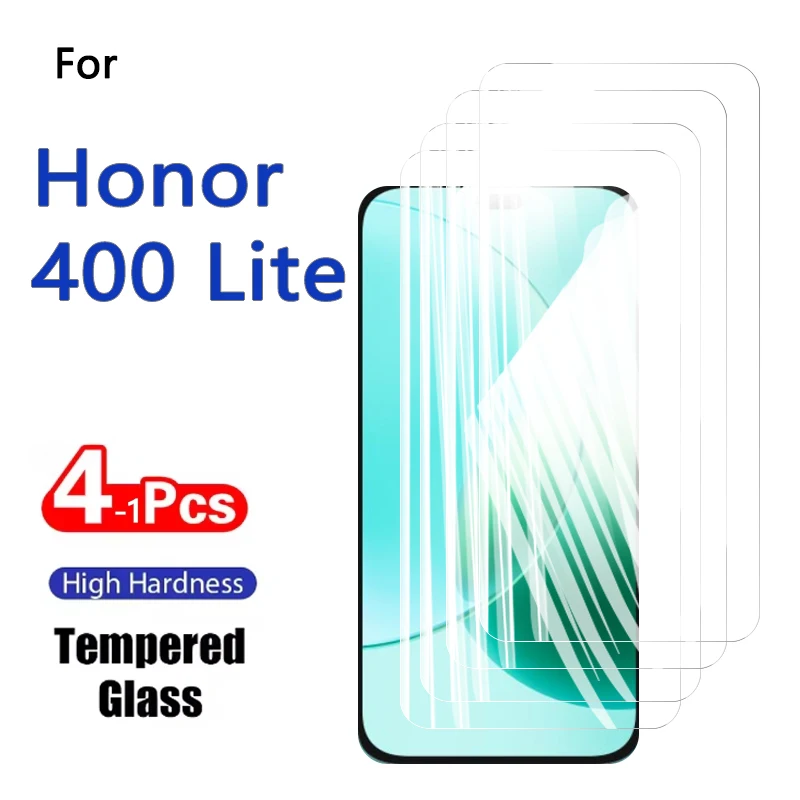 1–4 Stück Displayschutzfolien für Honor 400 Lite 6,7 Zoll, gehärtetes Glas, Kristall, 9H, hohes Aluminium, kratzfestes Gehäuse, freundlicher Fingerabdruck Image