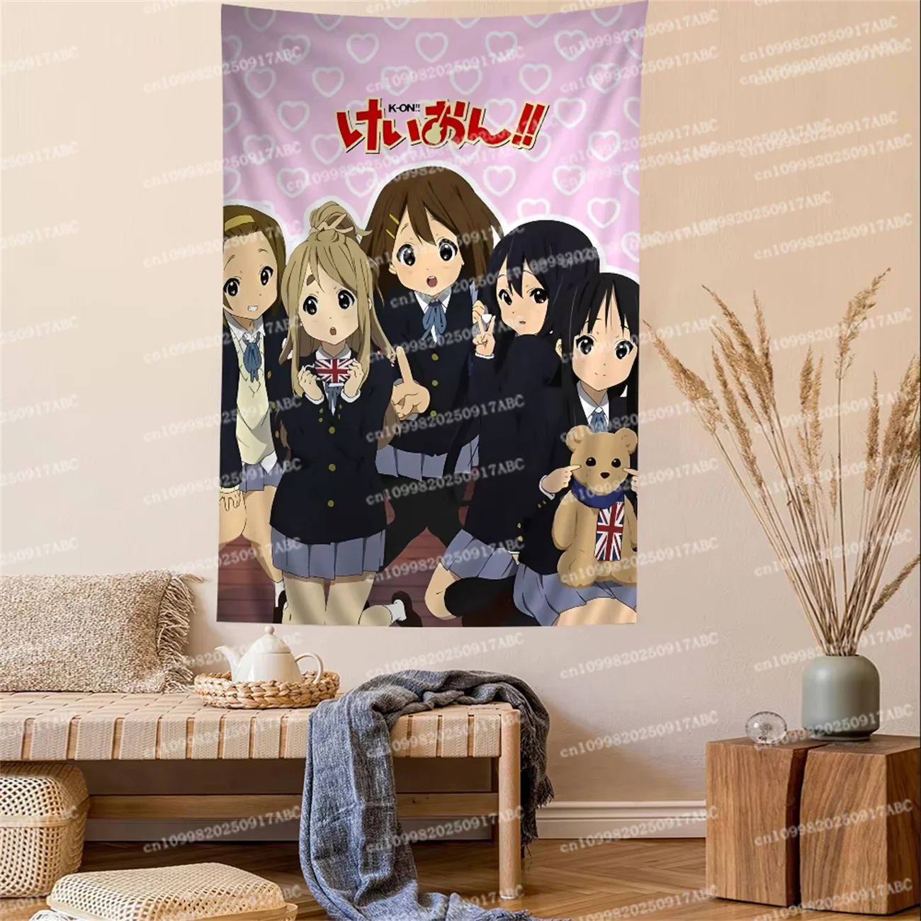 Anime K-ON KON Cartoon Tapisserie Wandbehang TapisserieDekoration Haushalt Wohnkultur Tapisserie Wohnheim Wand Kunst Dekor Hause Tapisserie Image