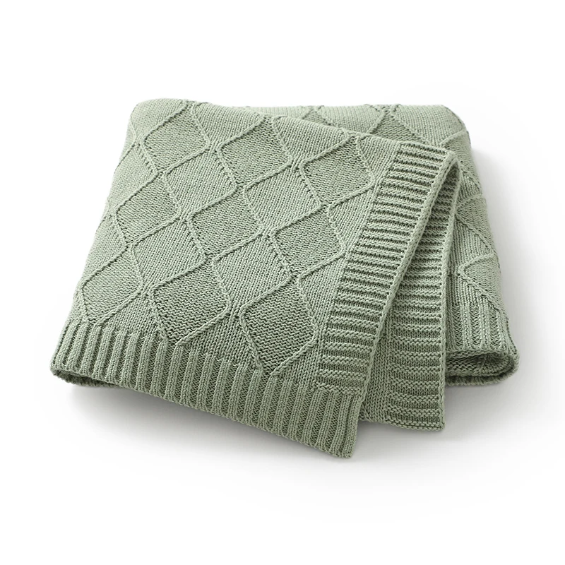 Baby Decken für Neugeborene Baumwolle Kinderwagen Bettwäsche Swaddle Abdeckungen 90*70 cm Gestrickte Infantil Jungen Mädchen Empfang Quilts atmungsaktiv Image