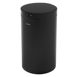 ML-Design Sensor Mülleimer 30L rund Schwarz | Automatikdeckel, Edelstahl, Bewegungssensor, Küche & Büro Image