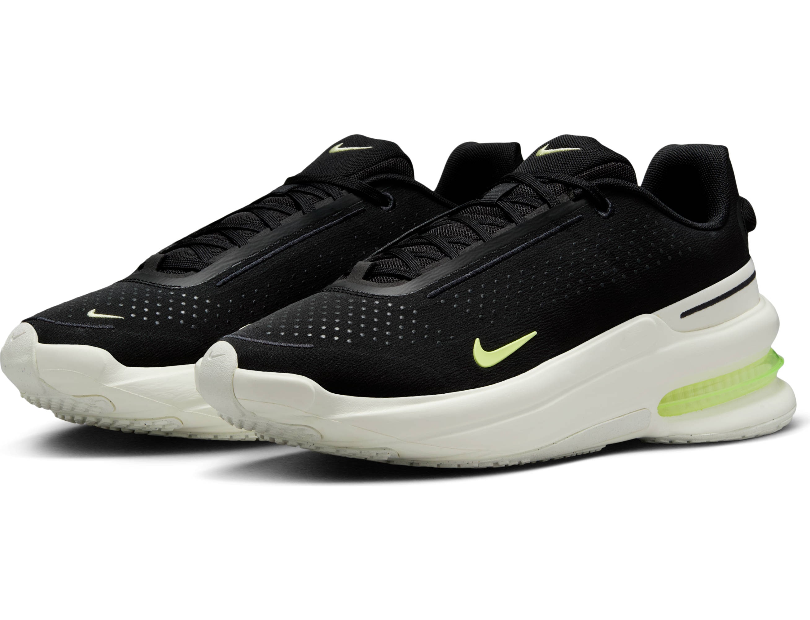 Sneaker NIKE SPORTSWEAR "NIKE AIR ZOOM UPTURN SC", Herren, Gr. 44, schwarz, life lime, sail, Synthetik, Textil, Schuhe Sneaker
