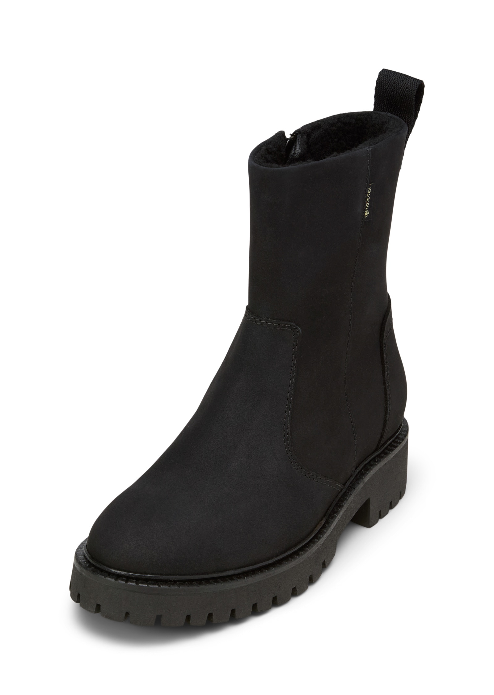 Stiefelette MARC O'POLO "mit Gore-Tex ePE Membran", Damen, Gr. 37, schwarz, Obermaterial: 100% Leder, unifarben, Schuhe Stiefelette