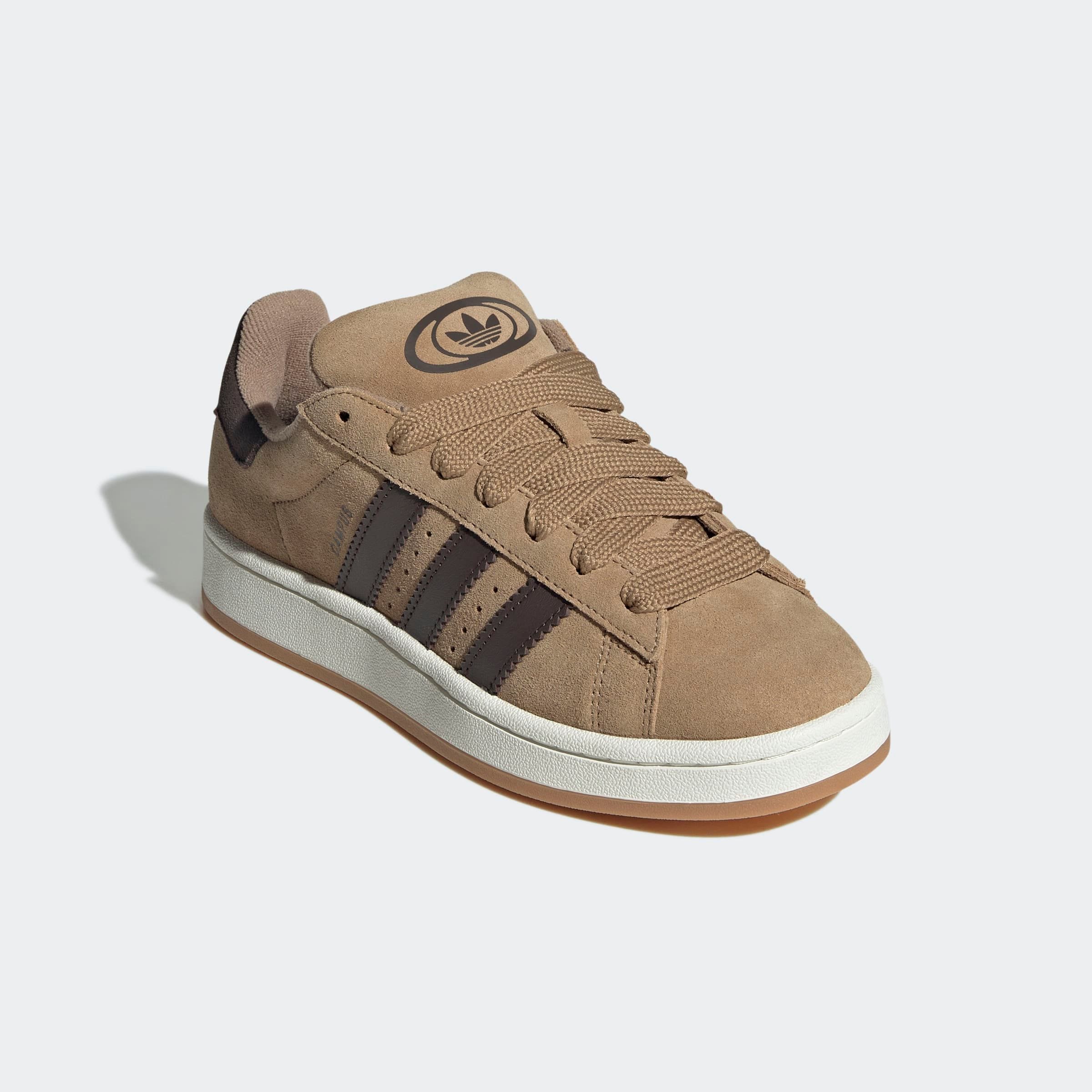 Sneaker ADIDAS ORIGINALS "CAMPUS 00S", Damen, Gr. 36, cardboard, sanftes weiß, schwarz braun, Leder, Schuhe Sneaker