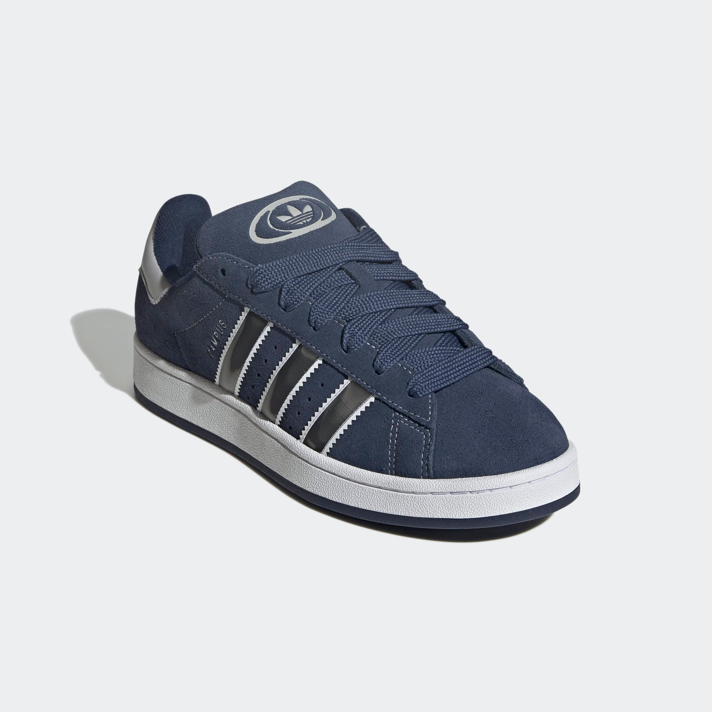 Sneaker ADIDAS ORIGINALS "CAMPUS 00S", Herren, Gr. 46, night indigo, matte silber, cloud weiß, Leder, Schuhe Sneaker