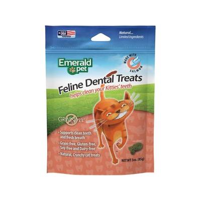 Emerald Pet Feline Dental Salmon Grain-Free Cat Treats, 3-oz bag