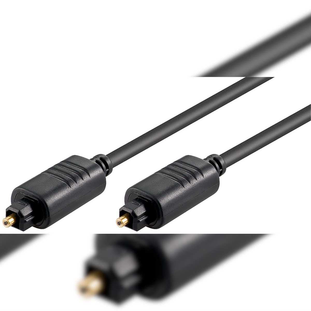 Goobay 50937 Lichtwellenleiterkabel, 10 m, Schwarz - Toslink-Stecker > Toslink-Stecker, ø 5 mm Image