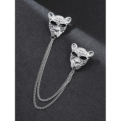 Weihnachts-Anstecknadel für Herren mit Hirsch-, Drachen-, Löwen- und Kronenmotiven, Legierungsmaterial, festliches Accessoire für Feiertagspartys und Geschenke, mehrere Muster Image