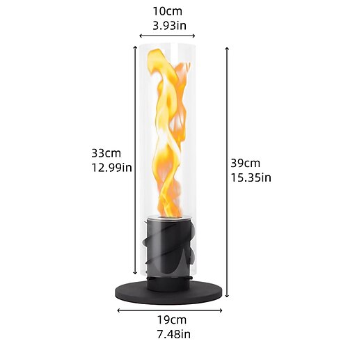 Tischfeuerstelle, Feuerstelle im Freien mit Glastisch und Fernbedienung für Camping Image