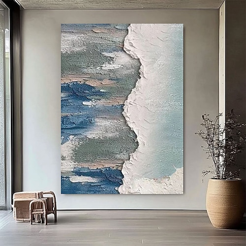 Handgefertigt Ölgemälde Handgemalte Vertikal Abstrakt Modern Ohne Innenrahmen (ohne Rahmen) Image