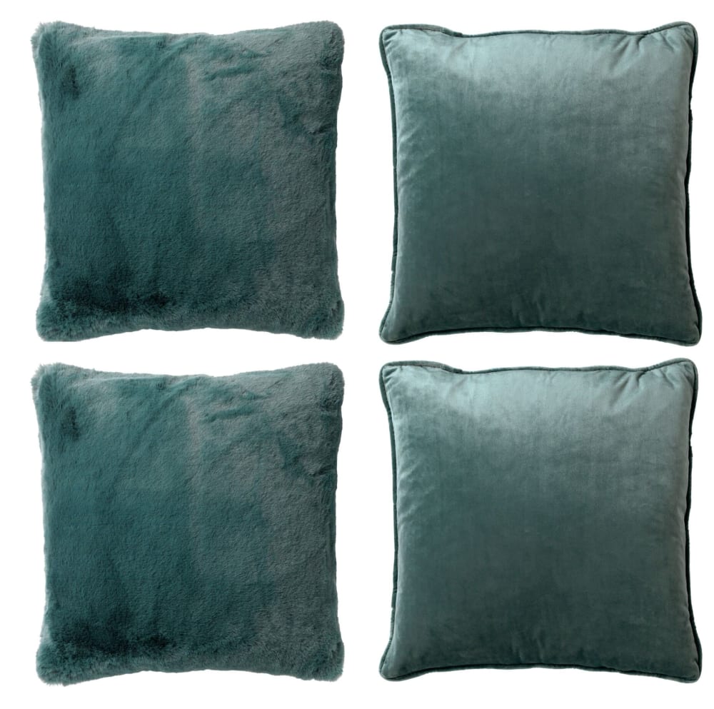 Ensemble 4 coussins - vert